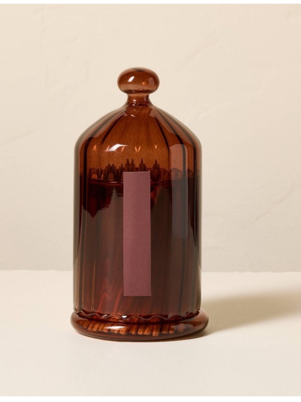 Ribbed Glass Cloches with Matches Brown - Hearth & Hand™ with Magnolia